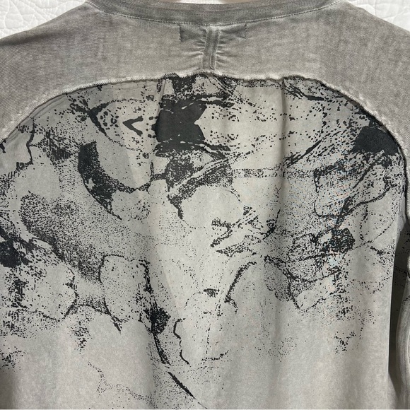 SANDWICH Distressed Grey Knit Cardigan with Sheer Back Panel, Size X-Small -#238 - Picture 8 of 12